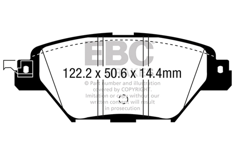 EBC 2016+ Mazda CX-9 2.5L Turbo Redstuff Rear Brake Pads - DP33083C