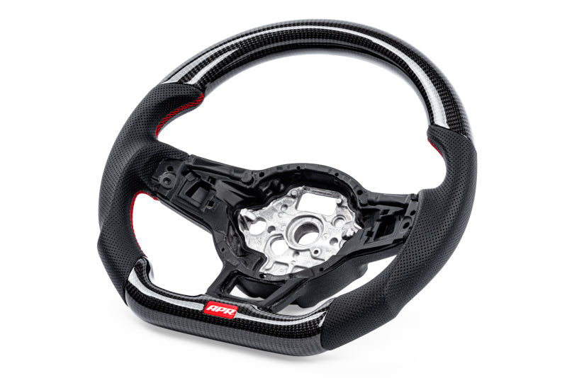 APR 15-26 Volkswagen Golf R/GTI/Jetta (MK7) Carbon Fiber/Red Stitch Steering Wheel (For Paddles) - MS100201