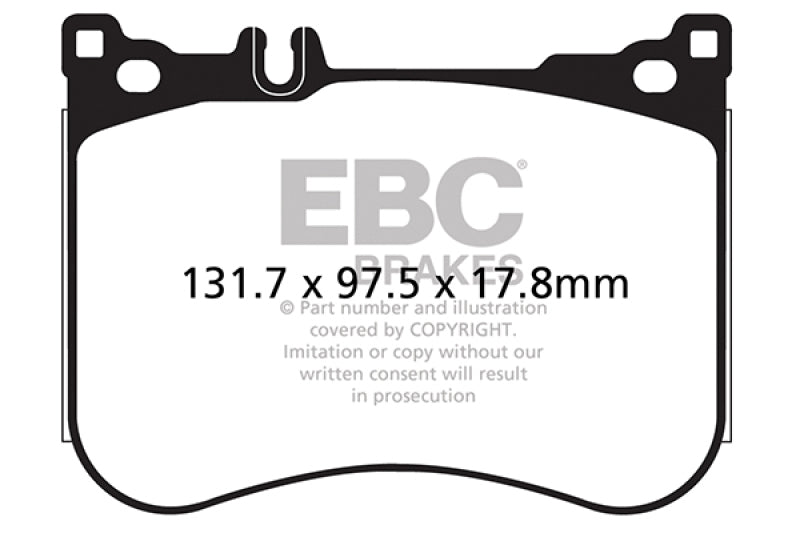 EBC 14+ Mercedes-Benz S550 4.7 Twin Turbo AMG Sport Pkg Redstuff Front Brake Pads - DP32178C