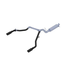Load image into Gallery viewer, MBRP 19-20 Ford Ranger 2.3L 3in Dual Split Rear Outlet 4in OD Tips Black Coated Cat Back Exhaust - S5223BLK