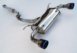 Invidia Subaru BRZ / Scion FRS Q300 w/ Rolled Titanium Tips Cat- Back Exhaust (Blue Edge) - HS12SSTG3T