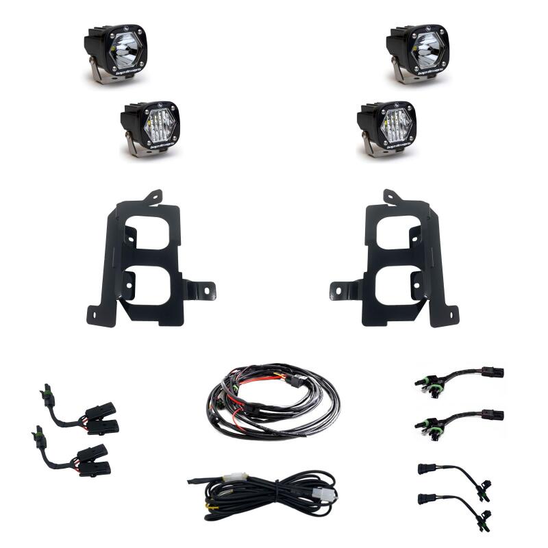 Baja Designs GMC 2020-22 Sierra 2500HD/3500HD S1 Dual Fog Pocket Light Kit - 447855