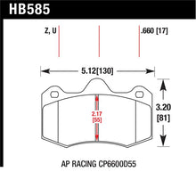 Load image into Gallery viewer, Hawk Performance Ceramic Street Brake Pads - HB585Z.660
