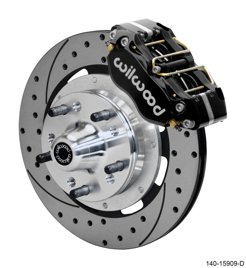 Wilwood Dynapro 4R Front Kit 11.75in SPR Drilled and Slotted Rotors - Black - 140-15909-D