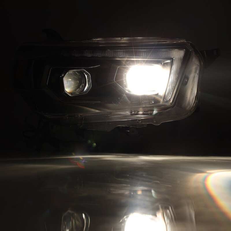AlphaRex 10-13 Toyota 4Runner PRO-Series Projector Headlights Plank Style Black w/Seq Signal/DRL - 880755