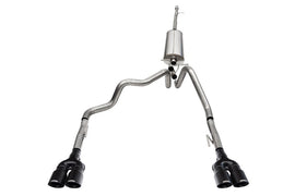 Corsa 19-23 GMC Sierra 1500 Cat-Back Dual Rear Exit with Twin 4in Black Powder Coat Pro-Series Tips - 21202BPC