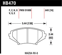 Load image into Gallery viewer, Hawk 04-09 RX8 HP+ Street Front Brake Pads (D1009) - HB470N.643