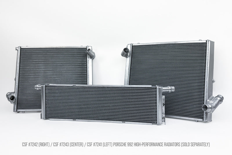 CSF 2019+ 992.1/992.2 Porsche 911(3.0LT Base/T/S/4/4S/GTS/4 GTS) High Perf Right Aluminum Radiator - 7242