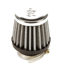 Load image into Gallery viewer, K&amp;N Universal Chrome Filter 1 3/8 inch FLG / 2 1/2 inch Base / 2 inch Top / 2 1/4 inch Height - RC-0790