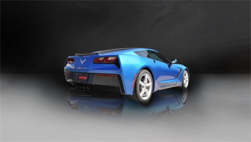 Corsa 2014-2019 Corvette C7 Coupe 6.2L V8 AT/MT 2.75in Valve-Back Dual Rear Exit Black Sport Exhaust - 14764BLK