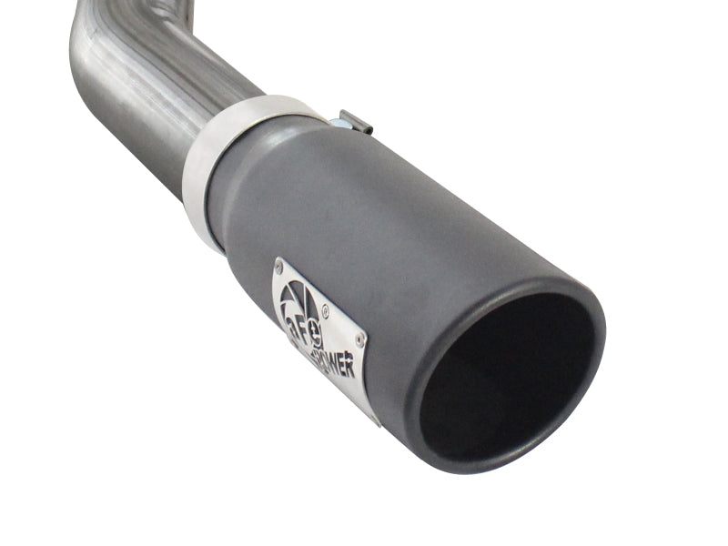 aFe MACHForce XP Exhausts Cat-Back SS 409 EXH Wrinkle Black CB Ford F-150 11-12 V6-3.5L (tt) - 49-43038-B
