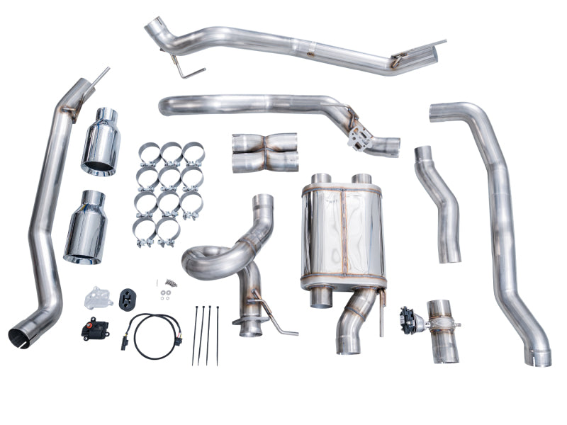 AWE 2024+ Ford Ranger Raptor 3.0L Switchpath Cat-Back Exhaust - Chrome Silver Tips - 3025-32306
