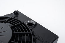 Load image into Gallery viewer, CSF Universal Drag Race / Tuck Radiator w/9in Spal Fan - 10.5in H x 10in L x 3.6in W - Black - 7065B