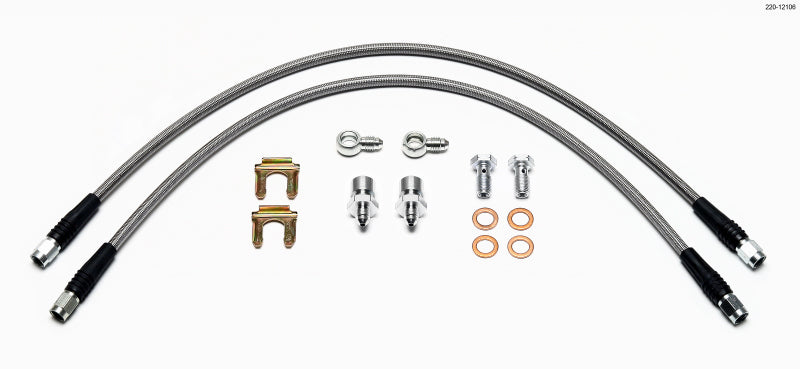 Wilwood Flexline Kit D52 Caliper 22in w/ Banjo 10mm -3/8-24 Chassis - 220-12106