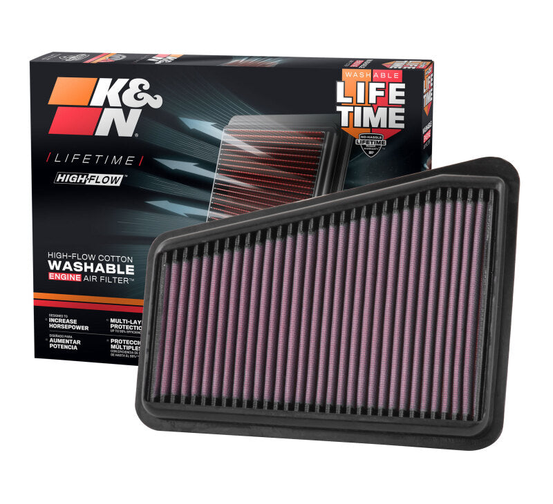K&N 2018 Kia Stinger GT V6-3.3L Left Side Drop In Air Filter - 33-5067