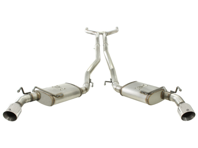 aFe MACHForce XP Exhaust 2.5in Stainless Steel CB/10-13 Chevy Camaro V6-3.6L (td) (polished tip) - 49-44042-P