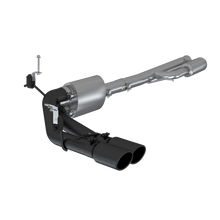 Load image into Gallery viewer, MBRP 2019+ Chevrolet Silverado 1500 4.5L/5.3L Pre-Axle Dual Side Exit w/ 4in OD Tip- Black Coated - S5092BLK