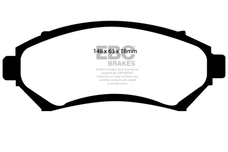 EBC 97-03 Buick Century 3.1 Yellowstuff Front Brake Pads - DP41100R