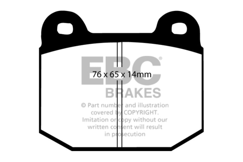 EBC Racing 97-99 Mitsubishi Lancer Evo 5 RP-1 Race Rear Brake Pads - DP81537RP1