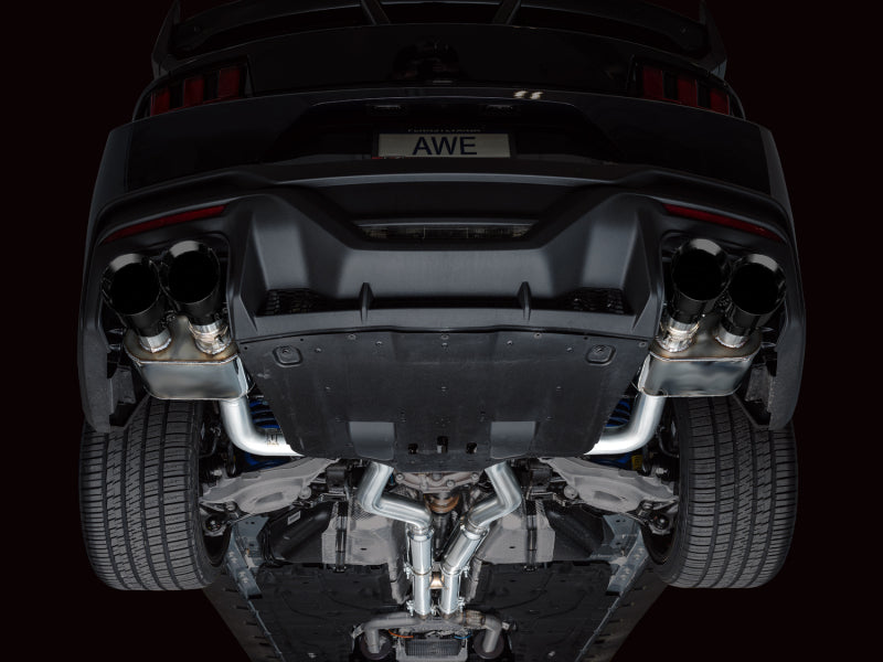 AWE 2024 Ford Mustang Dark Horse S650 RWD SwitchPath Cat-Back Exhaust w/ Quad Diamond Black Tips - 3025-43375