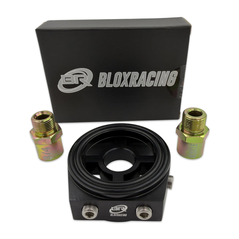 BLOX Racing Oil Filter Block Adapter Black / For Oil Pressure / Oil Temperature - BXGA-00105-BK