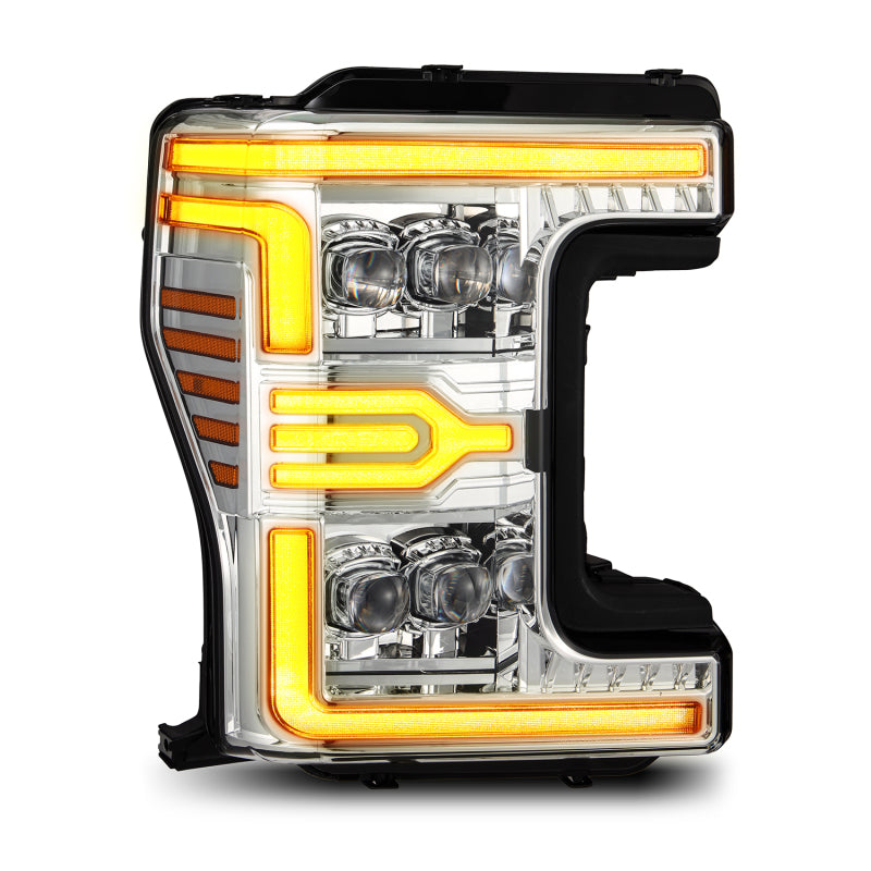 AlphaRex 17-19 Ford F-250/350/450/550 Super Duty NOVA-Series LED Proj Headlights Chrome w/SS & SBDRL - 880347