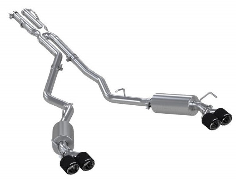 MBRP 20-21 Ford Explorer ST 3.0L Ecoboost SS 2.5in Dual Rear Exit w/ Carbon Fiber Quad Tips - T304 - S52053CF
