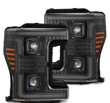 Load image into Gallery viewer, AlphaRex 17-19 Ford F-250/350/450/550 Super Duty LUXX-Series LED Proj Headlights Alpha-Blk SS/SBDRL - 880322