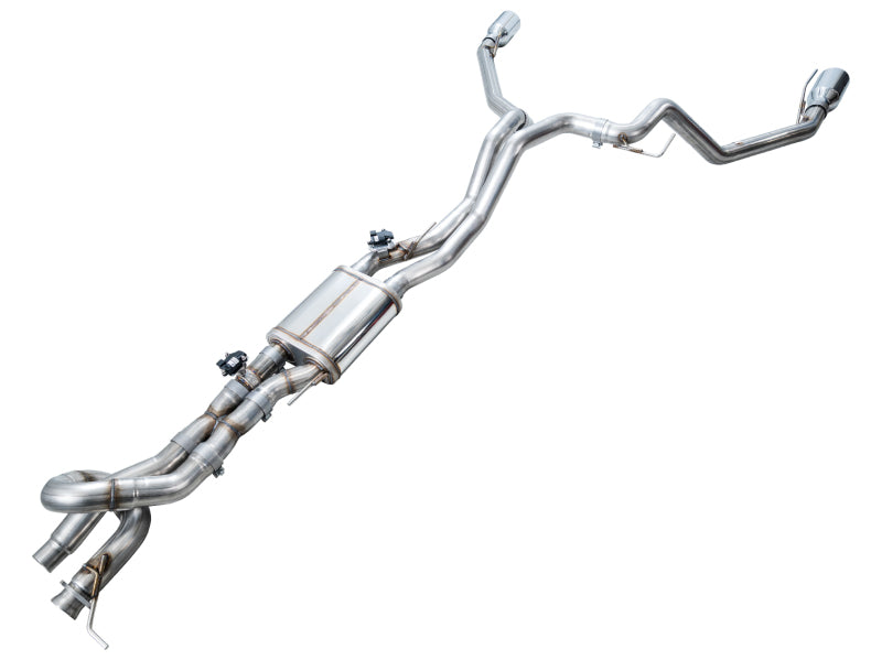 AWE 2024+ Ford Ranger Raptor 3.0L Switchpath Cat-Back Exhaust - Chrome Silver Tips - 3025-32306