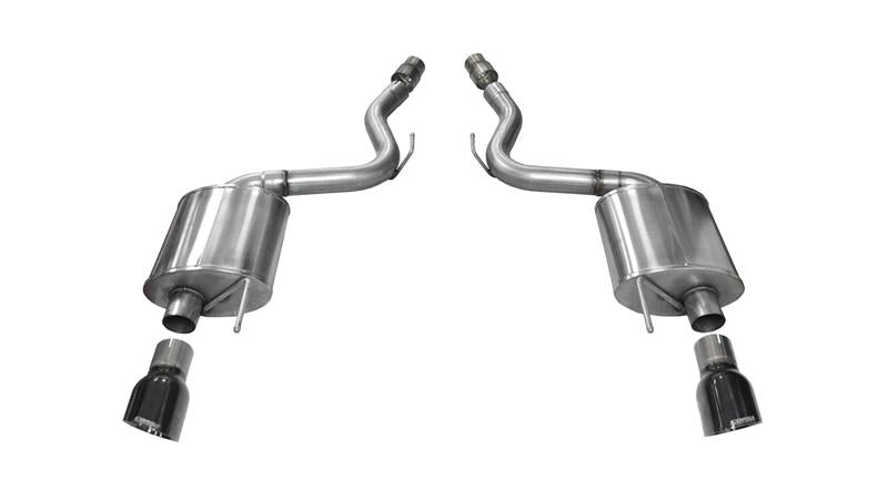 Corsa 2015-2017 Ford Mustang GT 5.0 3in Axle Back Exhaust Black Dual Tips (Touring) - 14329BLK