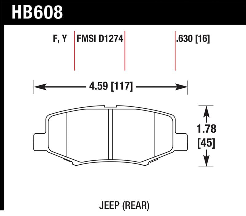 Hawk HPS Street Brake Pads - HB608F.630