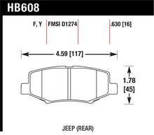 Load image into Gallery viewer, Hawk HPS Street Brake Pads - HB608F.630