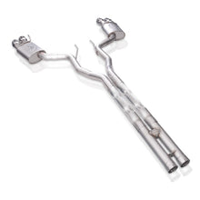 Load image into Gallery viewer, Stainless Works 18+ Ford Mustang GT 3in Legend 304SS Catback w/ H-Pipe Quad Polished Tips (No Valve) - M18CBHPCL