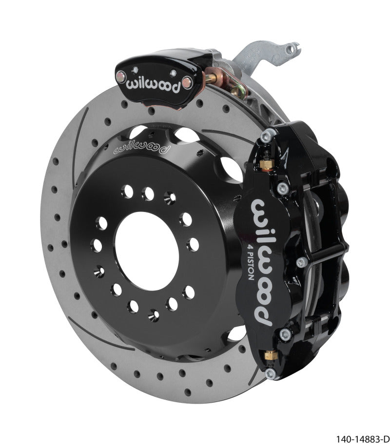 Wilwood Narrow Superlite 4R-MC4 Black Rear Kit 12.88in Drilled Rotor 88-96 Chevy Corvette C4 - 140-14883-D