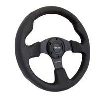 Load image into Gallery viewer, NRG Reinforced Steering Wheel (320mm) Black Leather w/Black Stitching - RST-012R