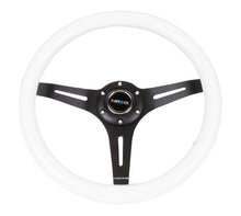 Load image into Gallery viewer, NRG Classic Wood Grain Steering Wheel (350mm) White Paint Grip w/Black 3-Spoke Center - ST-015BK-WT