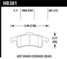 Load image into Gallery viewer, Hawk 99-04 Jeep Grand Cherokee LTS Street Rear Brake Pads - HB381Y.661