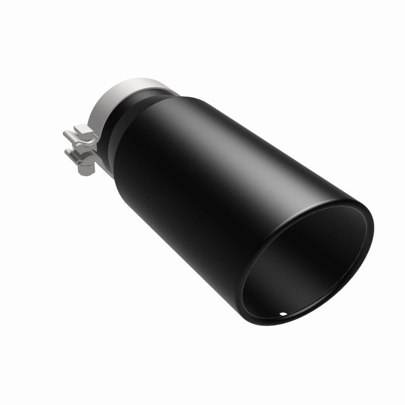 MagnaFlow Tip Stainless Black Coated Single Wall Round Single Outlet 5in Dia 4in Inlet 13in L - 35238