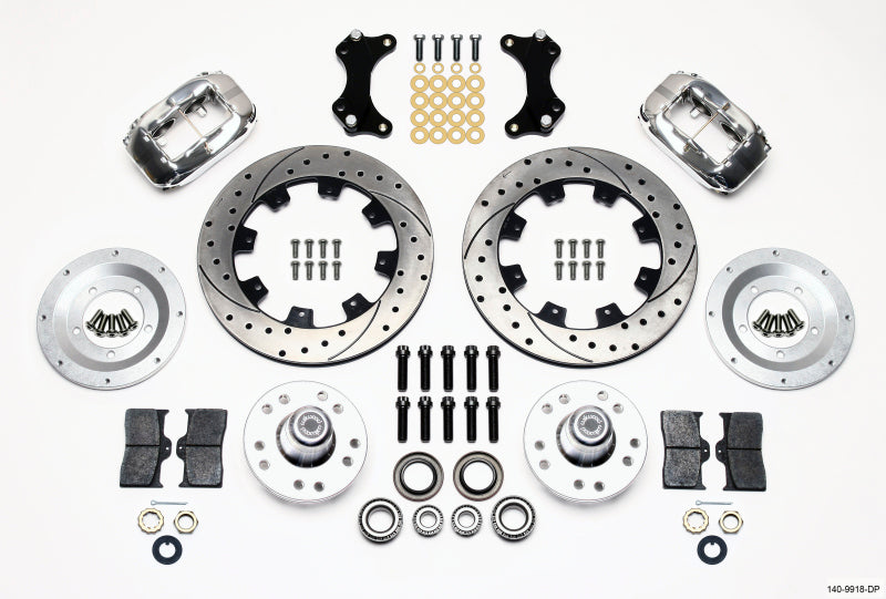 Wilwood Forged Dynalite Front Kit 12.19in Drilled-Polished WWE ProSpindle - 140-9918-DP