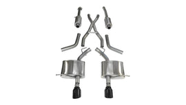 Corsa 2011-2024 Dodge Durango 5.7L V8 Black Sport Dual Rear Cat-Back Exhaust - 14459BLK