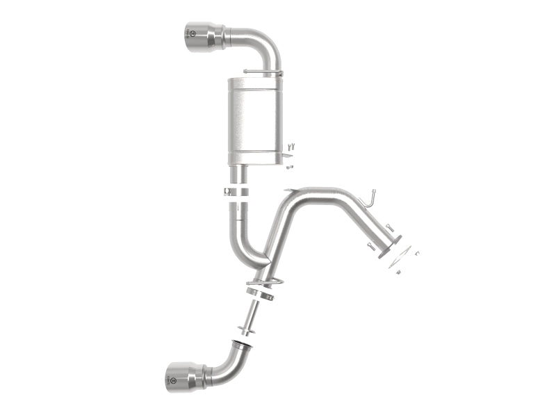 aFe Takeda Exhaust Axle-Back 19-20 Hyundai Veloster N 304SS Polished Dual Tips Exhaust - 49-37009-P