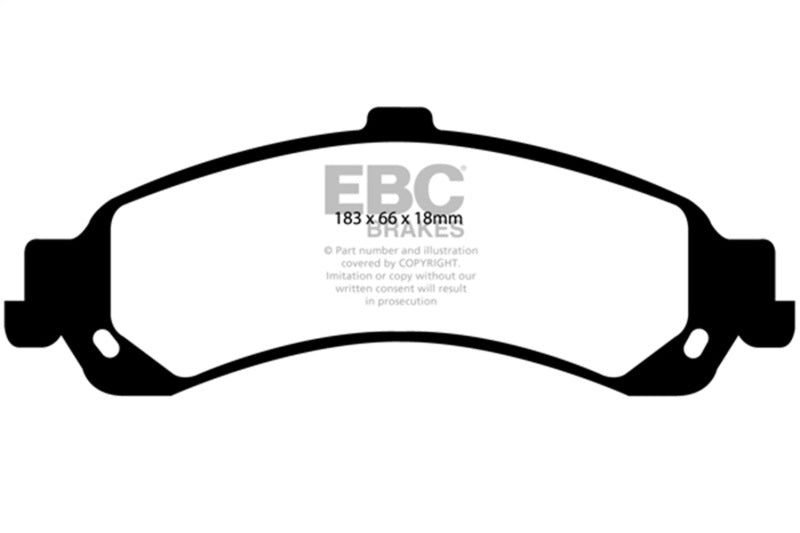 EBC 02 Cadillac Escalade 5.3 (PBR rear caliper) Yellowstuff Rear Brake Pads - DP41635R