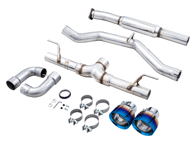 AWE Track Edition Exhaust for Subaru BRZ / Toyota GR86 / Toyota 86 / Scion FR-S - Vapor Blue Tips - 3020-39279