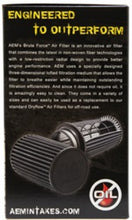 Load image into Gallery viewer, AEM Dryflow Conical Air Filter 2.75in Flange ID / 6in Base OD / 5.125in Top OD / 9.125in Height - 21-2029BF