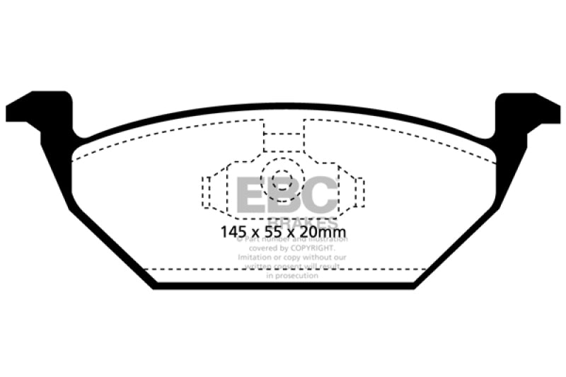 EBC 98-99 Volkswagen Beetle 2.0 Greenstuff Front Brake Pads - DP21117
