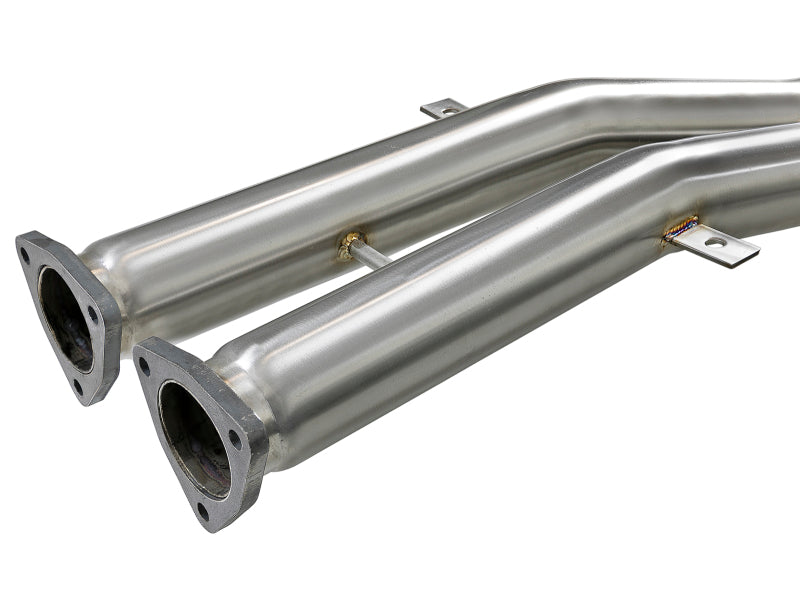 aFe MACH ForceXP 2.5 IN 304 Stainless Steel Cat-Back Exhaust System w/ Black Tips 01-06 BMW M3 (E46) - 49-36344-B