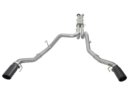 aFe MACHForce XP 3in 409-SS Exhaust Cat-Back 2017 Ford F-150 Raptor V6-3.5L (tt) w/ Black Tip - 49-43045-B