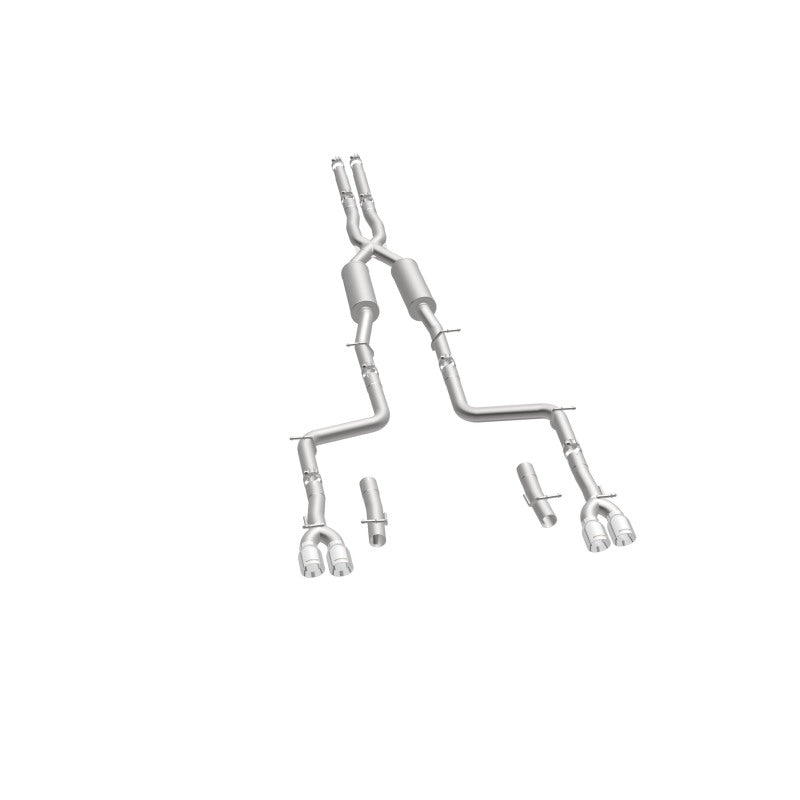 MagnaFlow Cat-Back, SS, 2.5in, Quad Split Rear 3.5in Tip 2015 Dodge Challenger 3.6L V6 - 19217