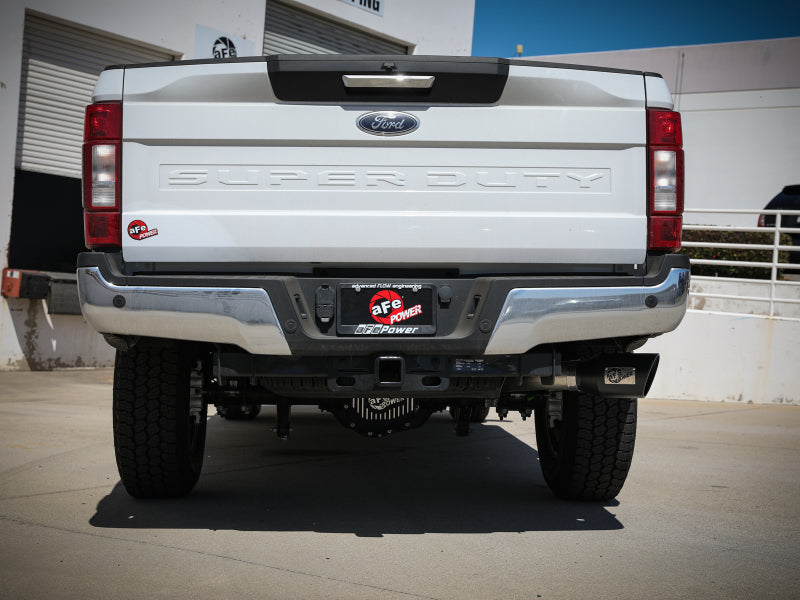 aFe Apollo GT Series 3-1/2in 409 SS Axle-Back Exhaust 17-20 Ford F-250/F-350 6.2/7.3L w/ Black Tips - 49-43116-B