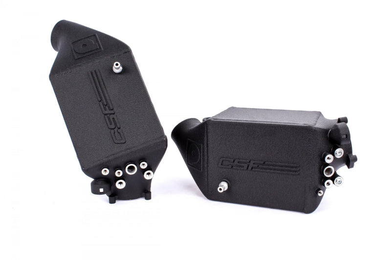 CSF 12-16 BMW M5 (F10) / 12-18 BMW M6 (F06/F12/F13) Twin Charge-Air-Cooler Set - Crinkle Black - 8109